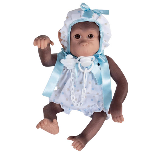 Reborn Monkey Blue Spotty Romper