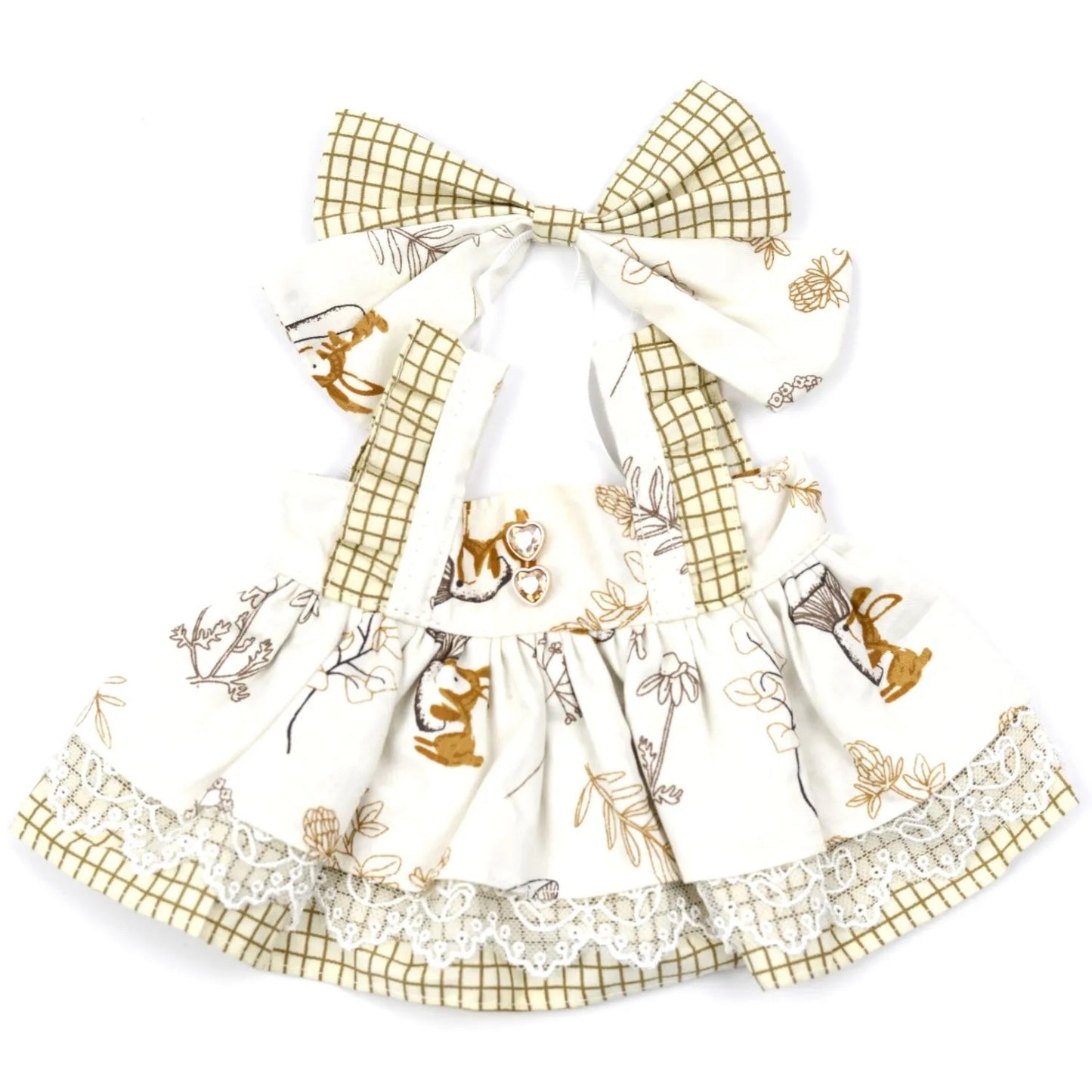 Squirrel Overall Dress Set