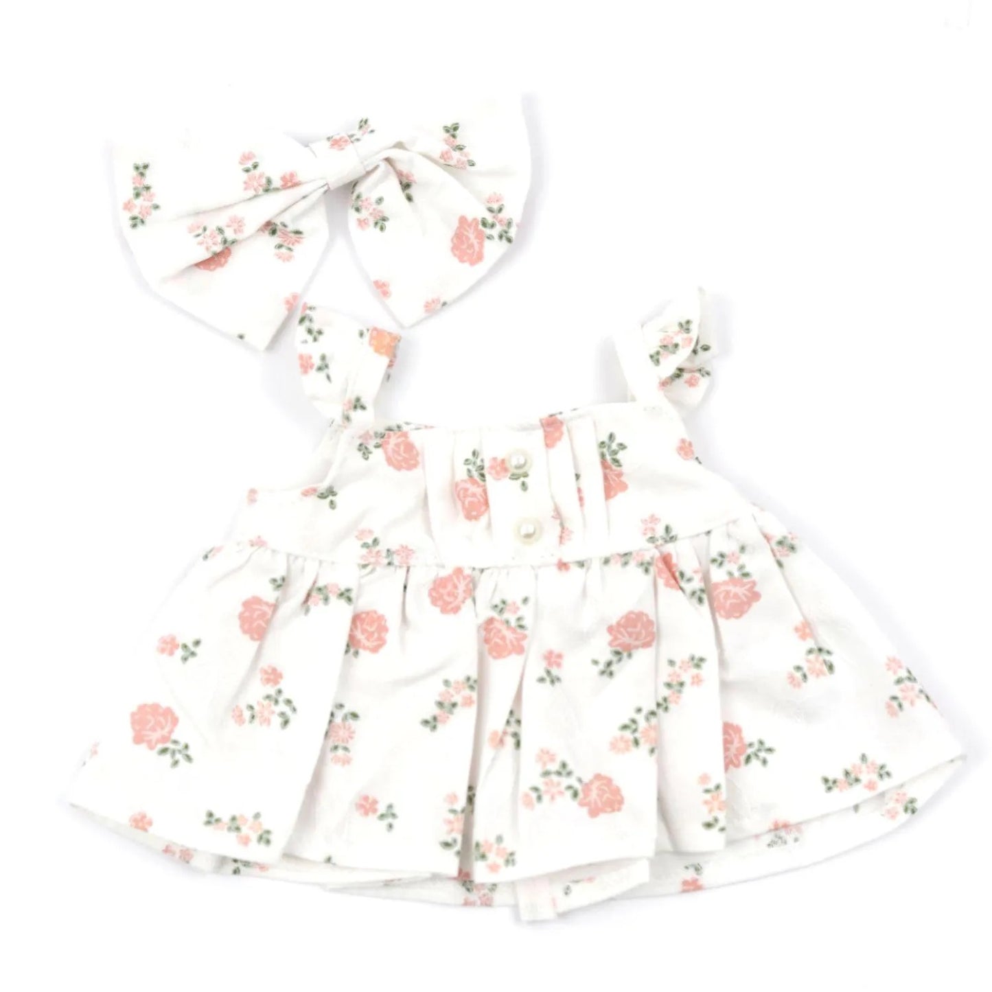 Pink Floral Pearl Dress Set