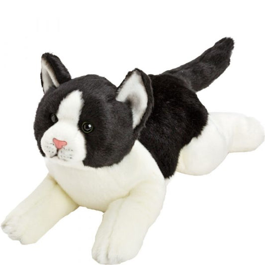 Realistic Black & White Shorthair Plush