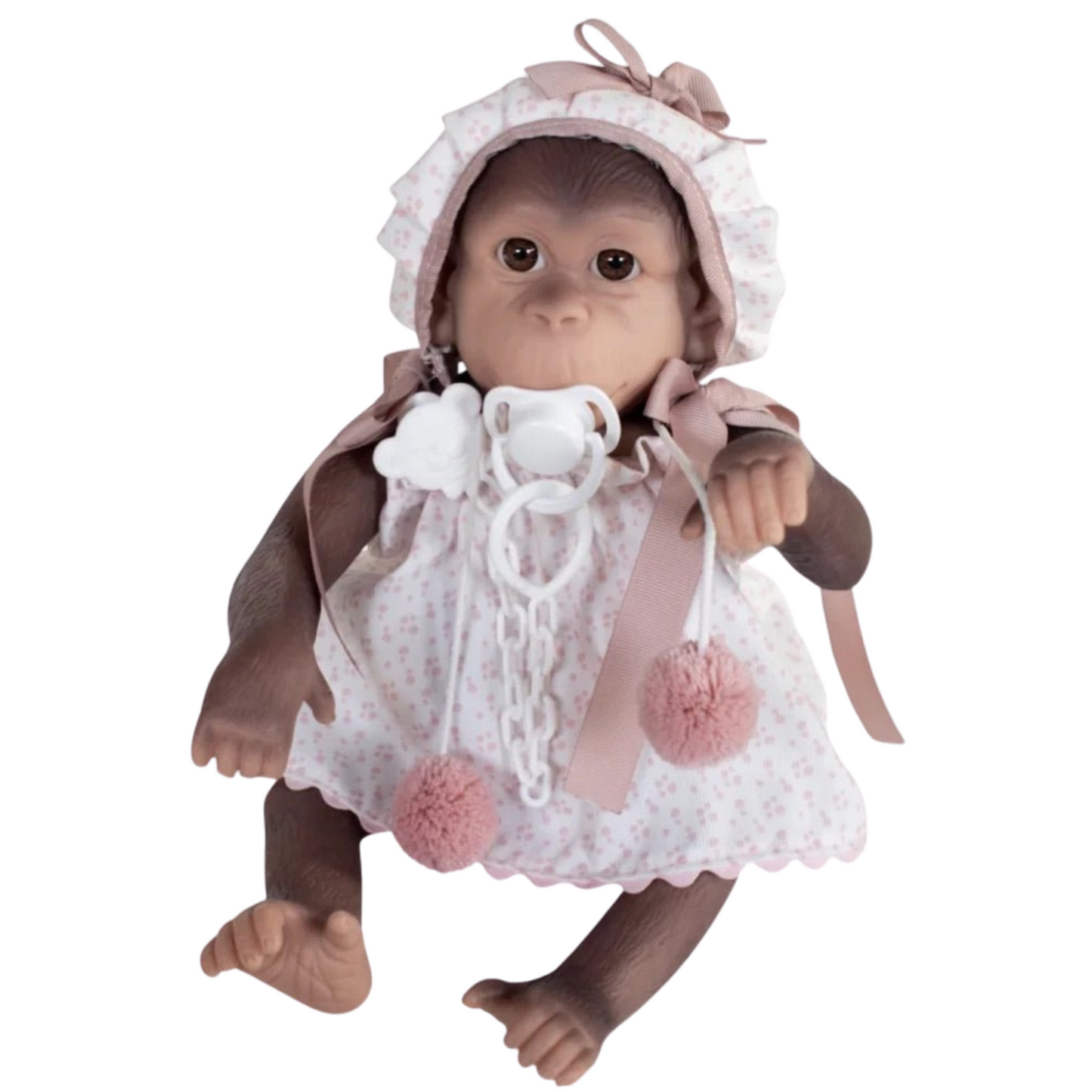 Reborn Monkey Pink Pompom Dress