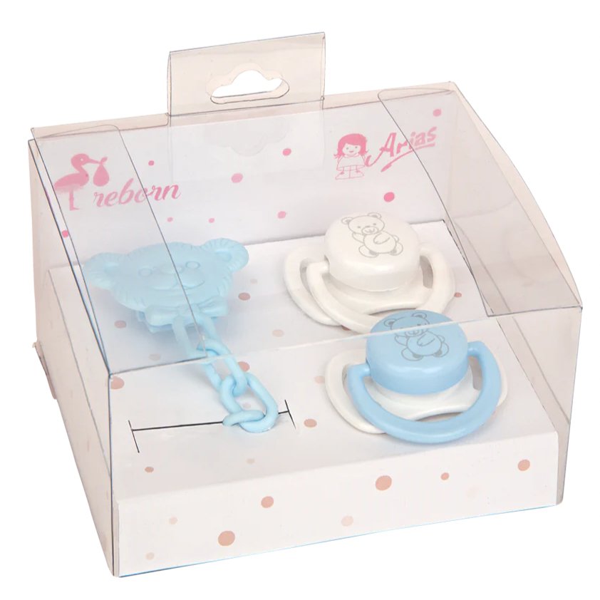 Doll Pacifiers & Clip - Loula’s Little Nursery