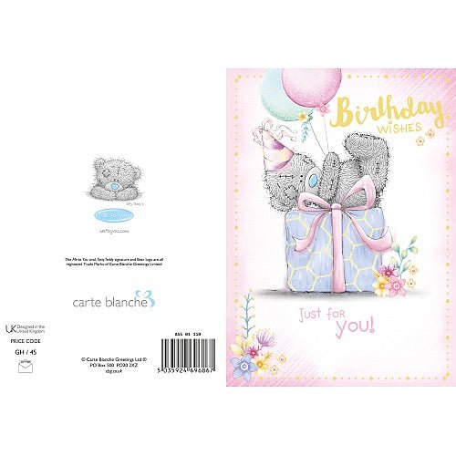 Me To You Pink Birthday Card - Loula’s Little Nursery